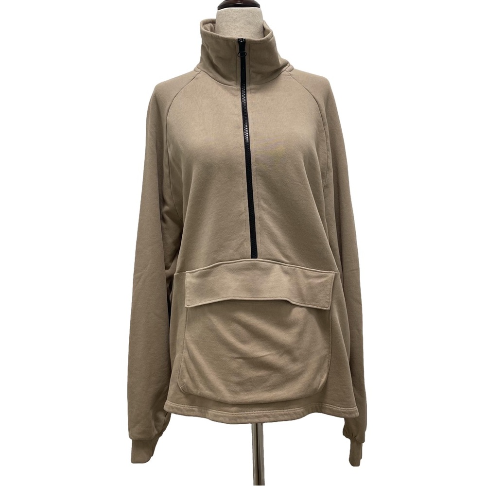 The Range Vintage Terry Zip Mushroom Pullover Size X-Small